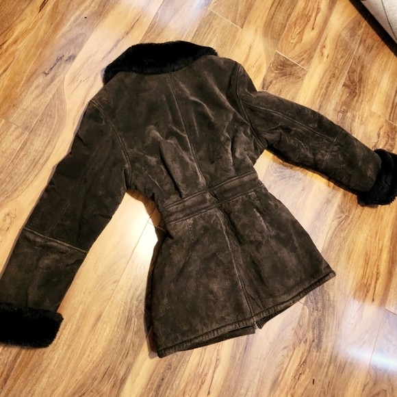 WILSONS Leather Suede Belted Coat - S (EUC) - Picture 7 of 15